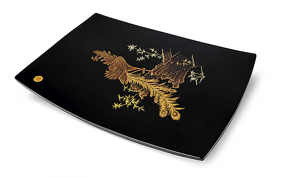 김상수 작 ‘채화칠 봉황무늬 사각판’ <사진=월정사성보박물관>