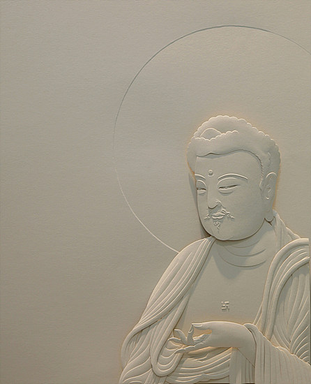 박명옥 작 ‘아미타여래도’ <사진=월정사성보박물관>