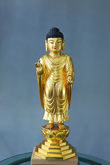 한봉석 작 ‘금동여래입상’ <사진=월정사성보박물관>