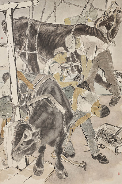 이종상, 장비, 1963, 종이에 수묵담채, 290×205cm, 국립현대미술관 소장.