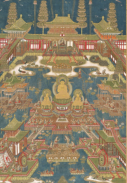 지광만다라 부분, 일본 단왕 법림사, 1731년. 사진 제공 명주사 고판화박물관.