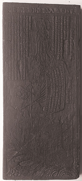 반야용선도 연화 판목, 청 후기, 27×65×4cm. 사진 제공 명주사 고판화박물관.