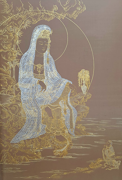 금서 박선영, 수월관음도, 86×130cm, 견본채색. 사진 제공 아카데미선그림.