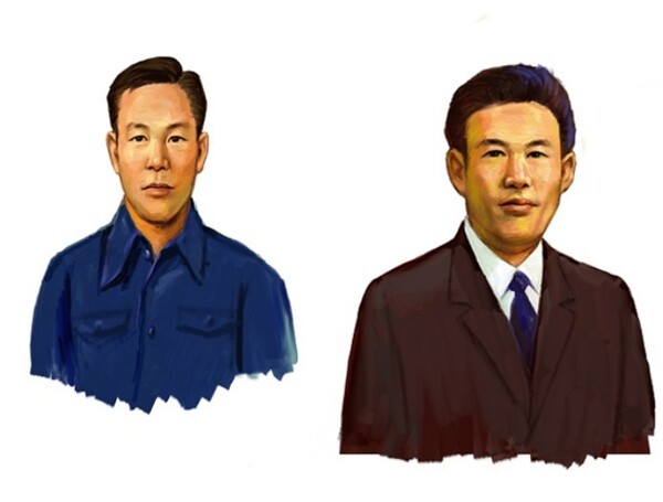 국가보훈부 7월의 독립운동가로 선정된 강윤국(왼쪽), 유만수 선생 인물 그림